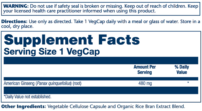 American Ginseng Root 480mg - Image 2