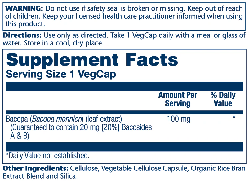 Bacopa Leaf Extract 100mg - Image 2