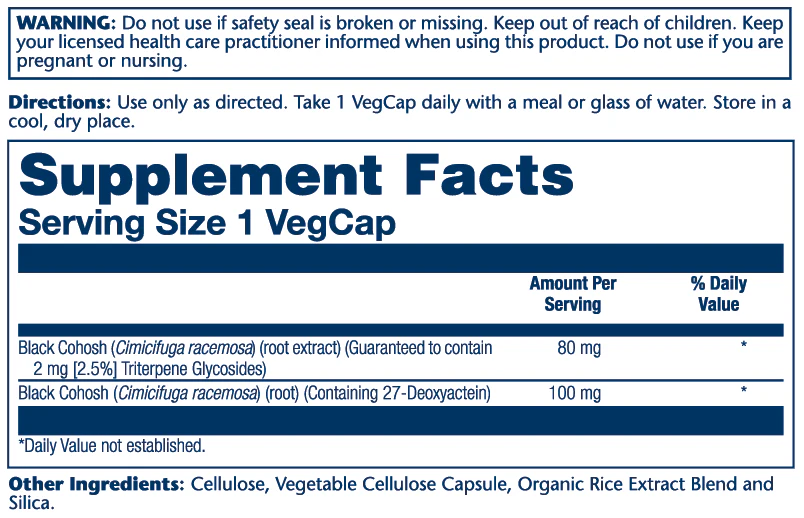 Black Cohosh Root Extract 80mg - Image 2