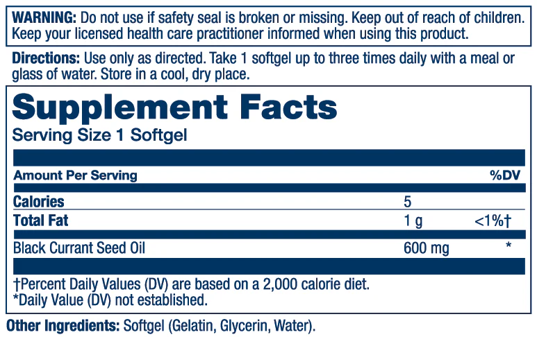 Black Currant Seed Hexane-Free 600mg - Image 2