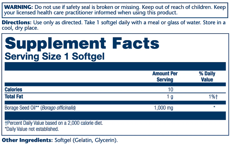 Borage Seed Oil GLA 1000mg - Image 2
