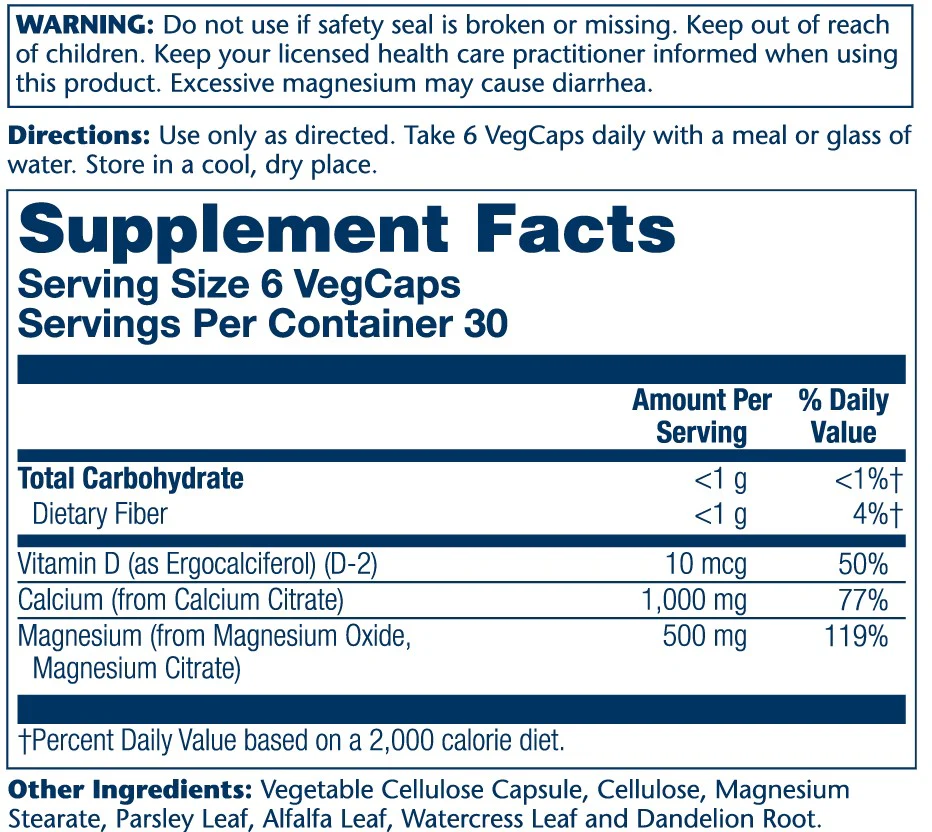 Cal-Mag Citrate w/D-2, 2:1 Ratio - Image 2