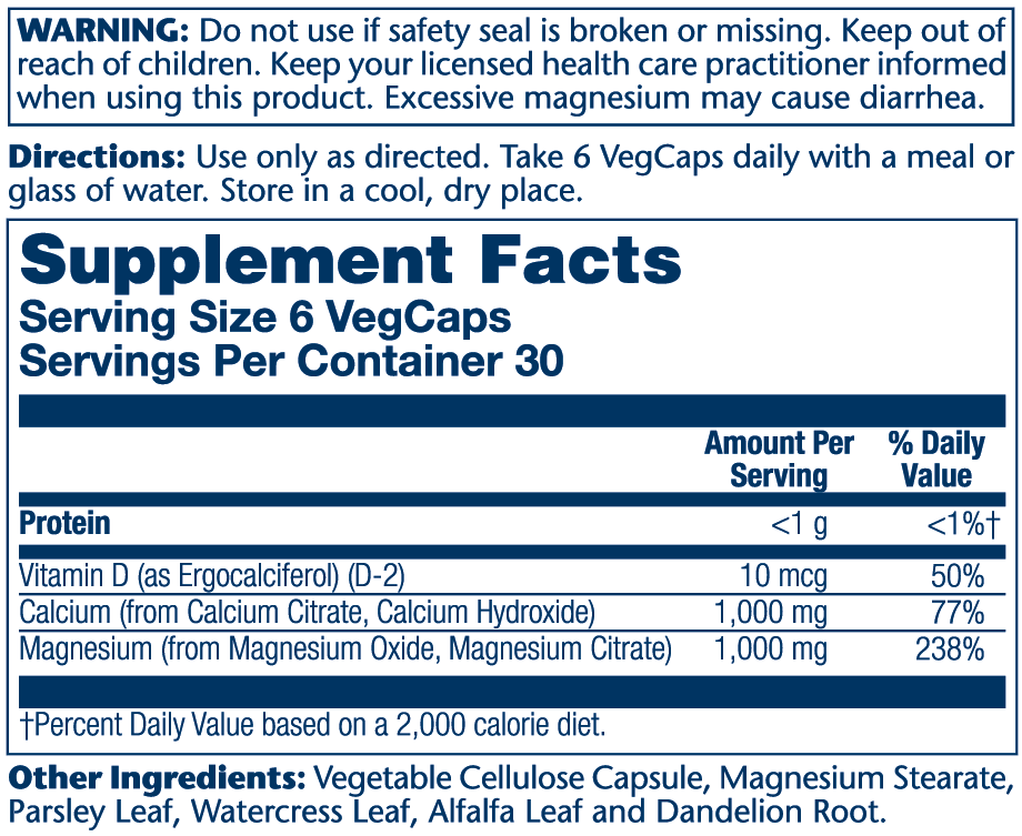 Cal-Mag Citrate Vitamin with D-2, 1:3 - Image 2