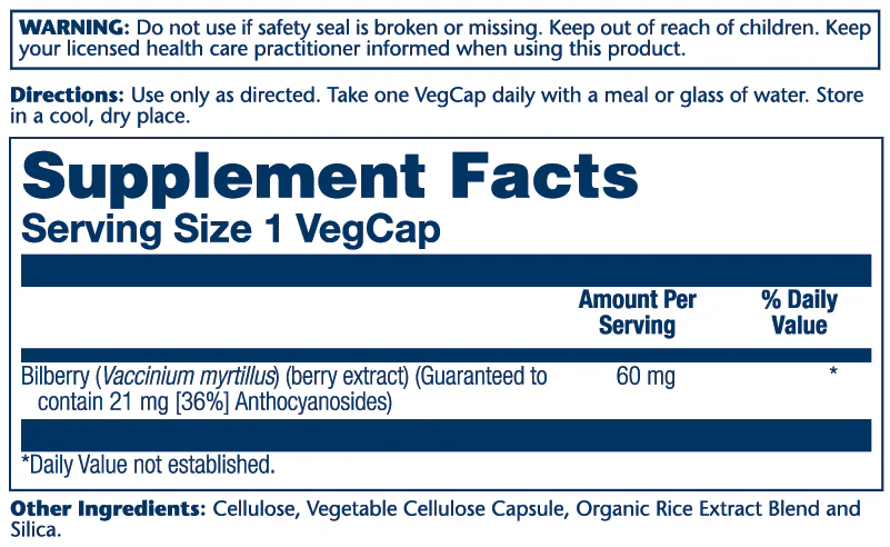 Bilberry Extract 60mg - Image 3
