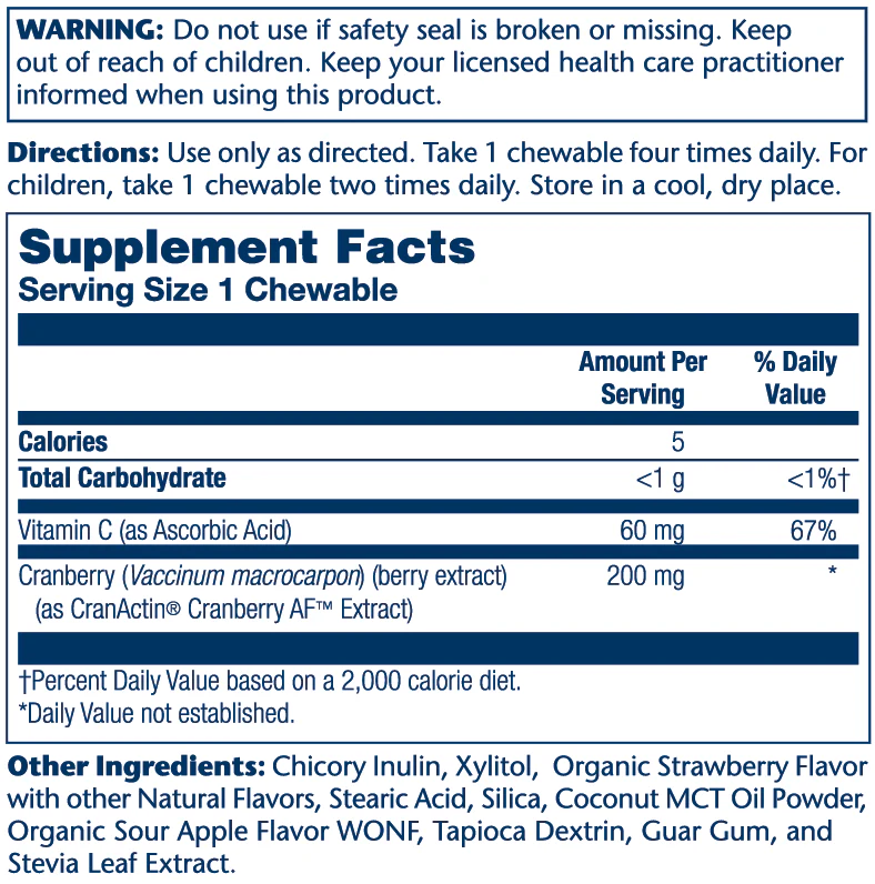 Cranactin Cranberry Extract, Chewable - Image 3