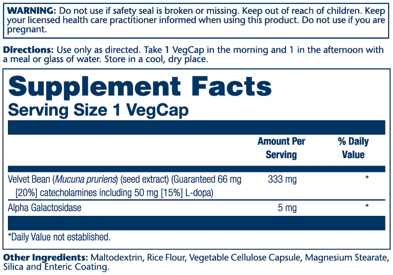 DopaBean, Velvet Bean Extract 333mg - Image 2