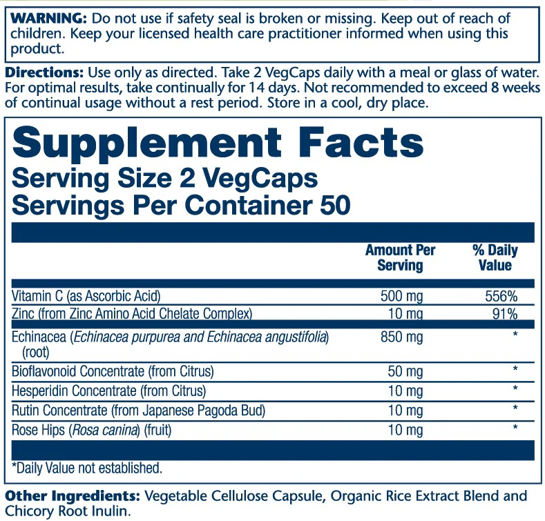 Echinacea Root with Vitamin C 850mg - Image 2