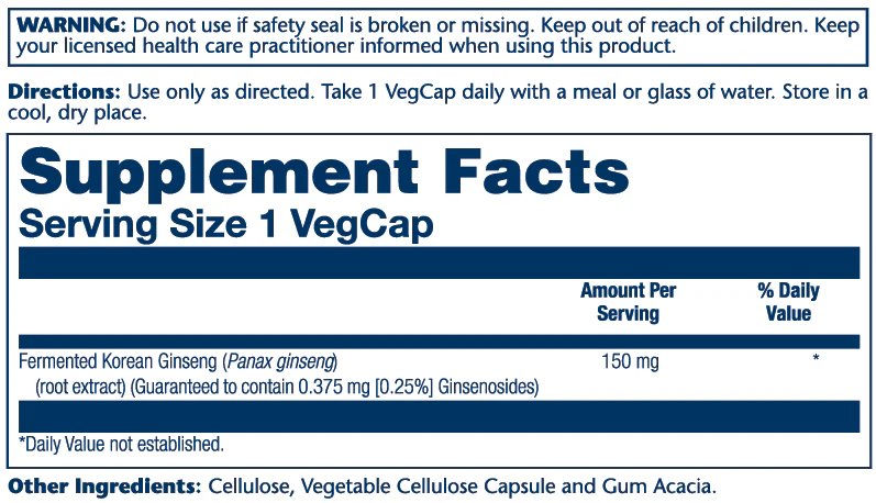 Fermented Korean Ginseng Root 150mg - Image 2