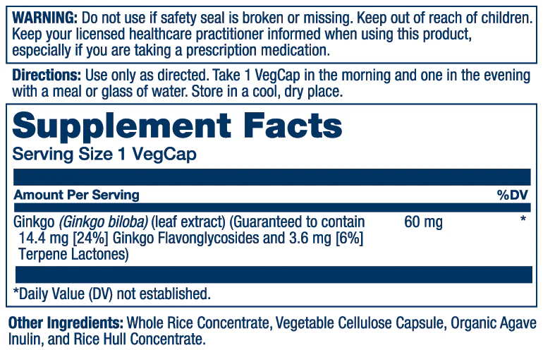 Ginkgo Biloba Leaf Extract 60mg - Image 3