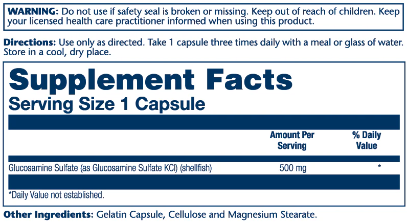 Glucosamine Sulfate 500mg - Image 2