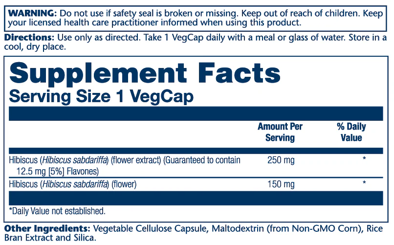 Hibiscus Flower Extract 250mg - Image 2