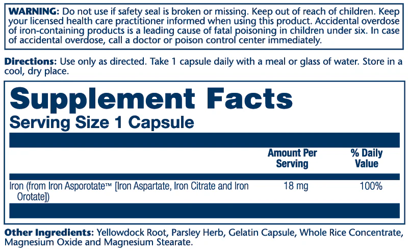 Iron Asporotate 18mg - Image 2