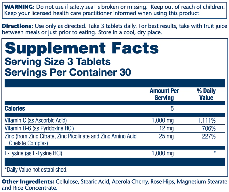 L-Lysine 1000mg - Image 2