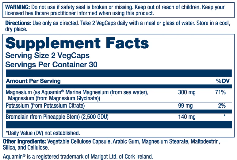 Magnesium & Potassium Asporotate w/ Bromelain - Image 2