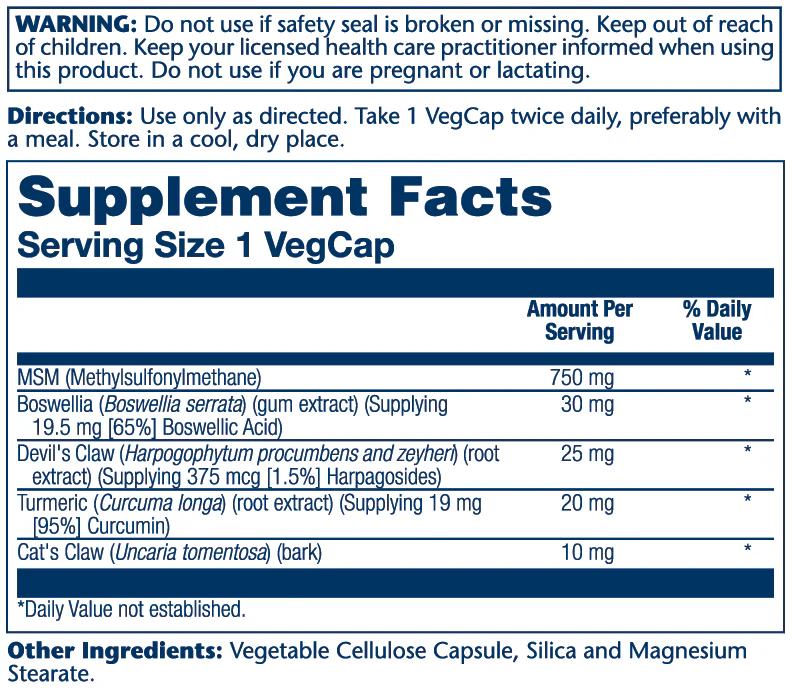 MSM 750mg - Image 2