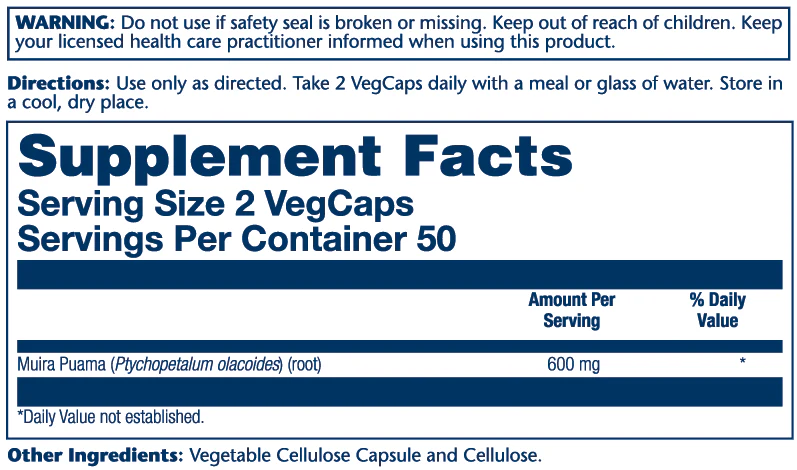 Muira Puama 600mg - Image 2