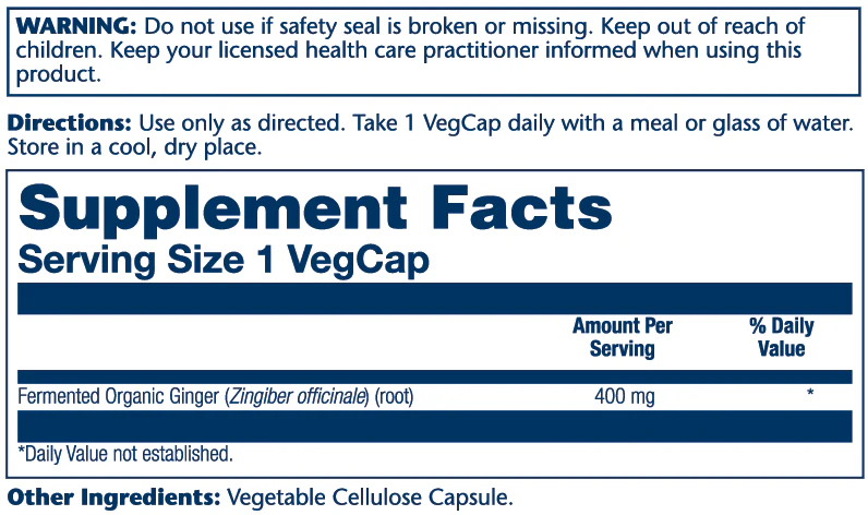 Fermented Ginger Root 400mg - Image 2
