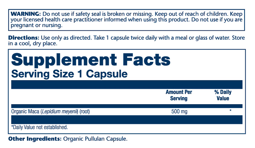 Organic Maca Root 500mg - Image 2