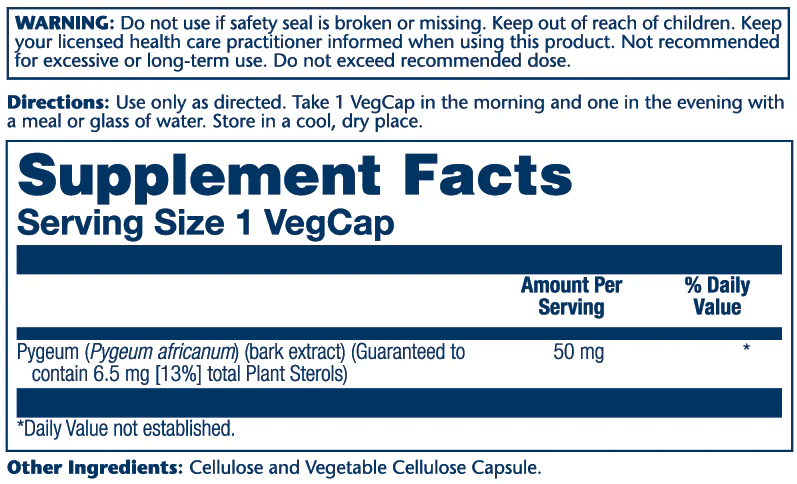 Pygeum Bark Extract 50mg - Image 2