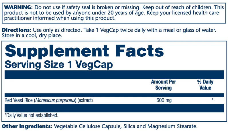 Red Yeast Rice 600mg - Image 5