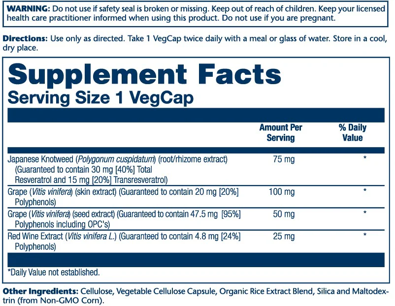 Resveratrol, Japanese Knotweed 75mg - Image 2