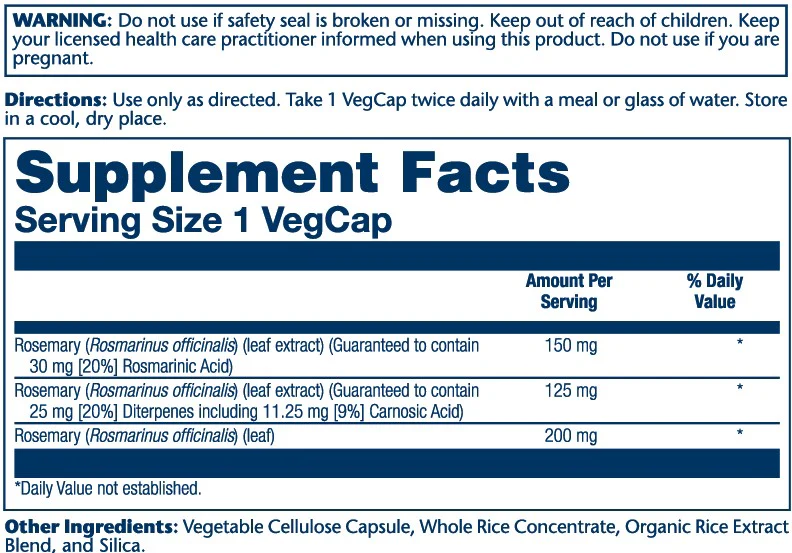 Rosemary Leaf Extract 275mg - Image 2