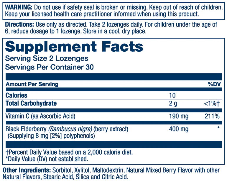 Sambuactin Elderberry Extract | 60 Lozenges - Image 2