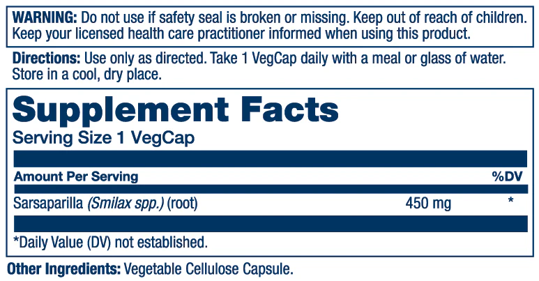 Sarsaparilla Root 450mg - Image 2