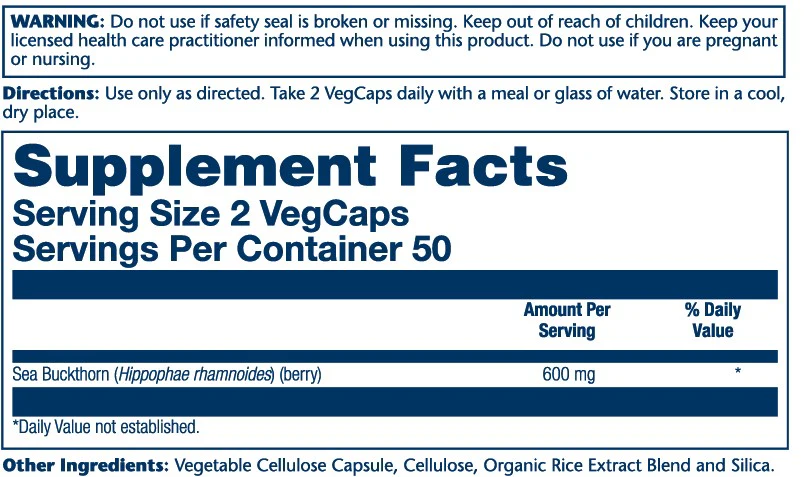 Sea Buckthorn Berry 600mg - Image 2