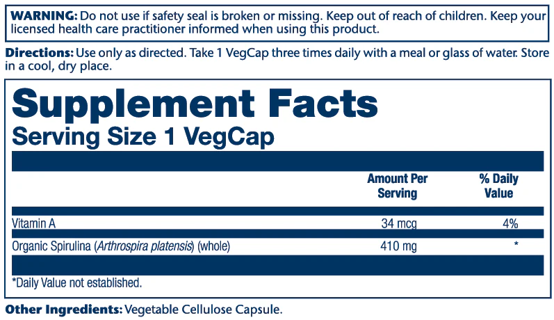 Spirulina Algae 410mg - Image 2