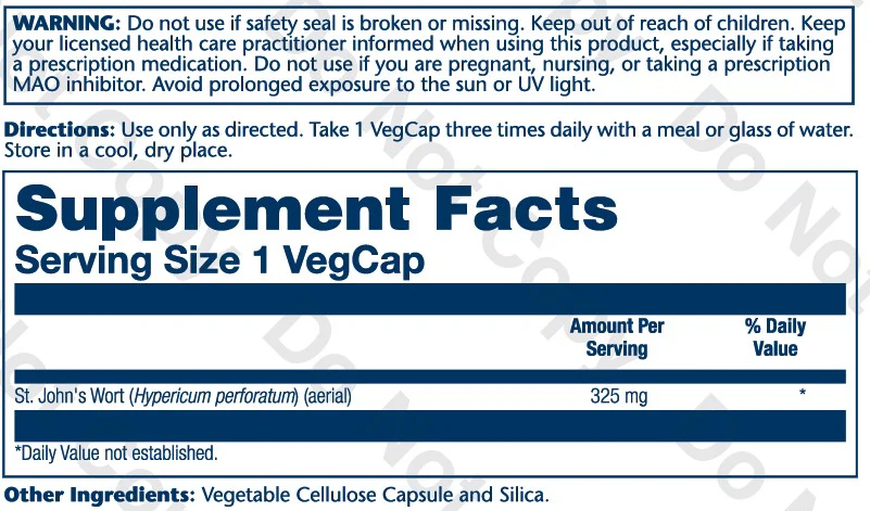 St. John's Wort Aerial 325mg - Image 3