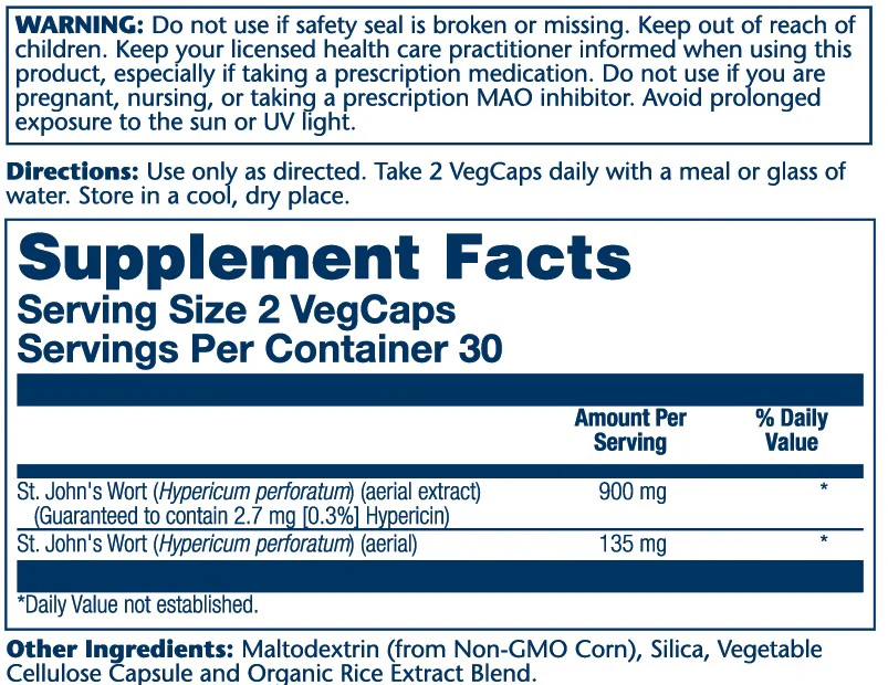 St. John's Wort Extract 2 Daily, 900mg - Image 2