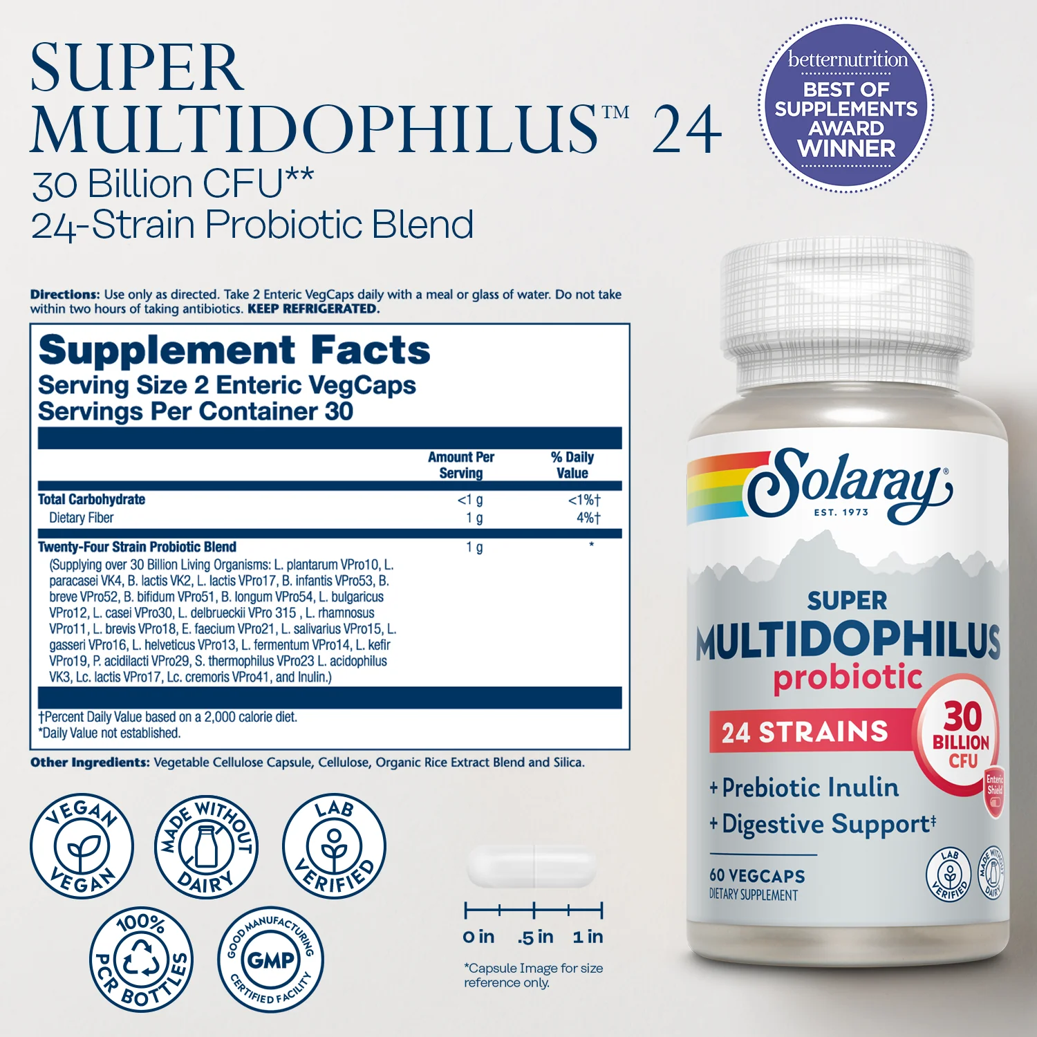Super Multidophilus 24 Strain Probiotic, 30 Billion Cfu - Image 2