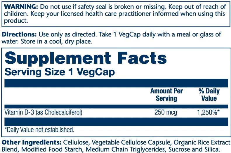 Super Strength Vitamin D-3 250mcg - Image 2