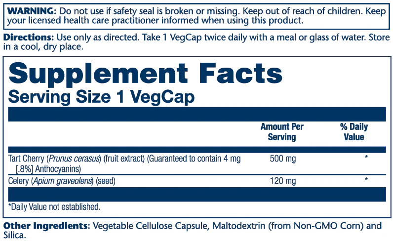 Tart Cherry & Celery Seed 620mg - Image 2