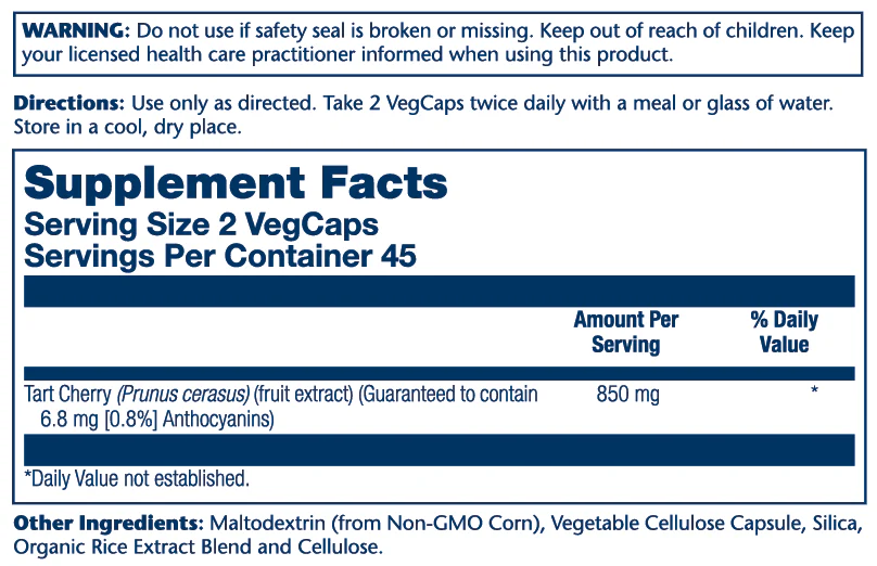 Tart Cherry Fruit Extract 850mg - Image 2