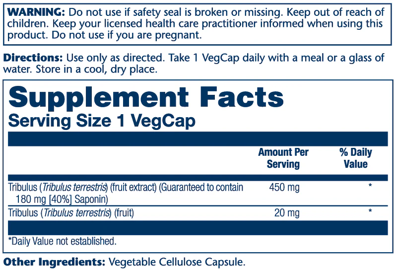 Tribulus Fruit Extract 450mg - Image 2