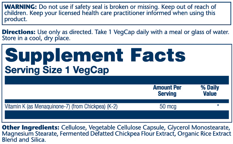 Vitamin K-2, MK-7 50mcg - Image 2