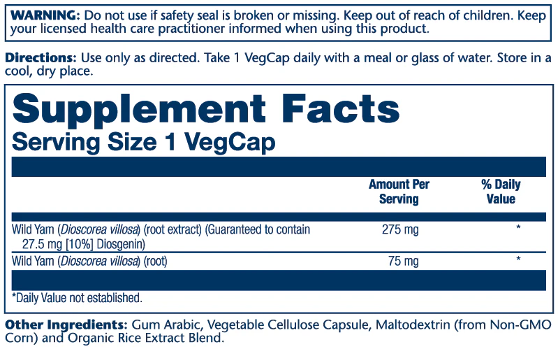 Wild Yam Root Extract 275mg - Image 2